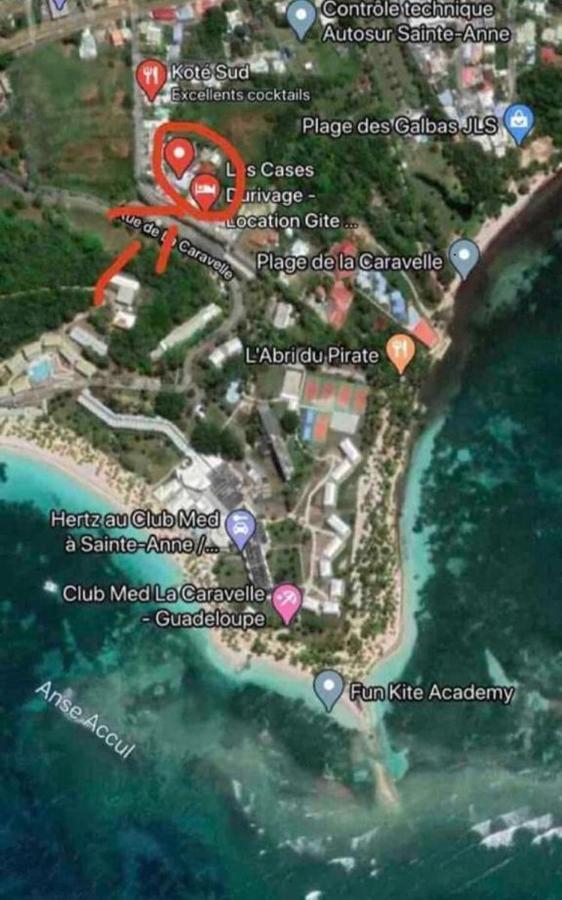 Le Sable Bleu - Evasion Tropicale A Sainte-Anne - Plage 5Min - Piscine - Parking - Logement Climatise - Vue Sur Les Palmiers - Parfait Pour Sejours En Famille Ou Entre Amis Dış mekan fotoğraf