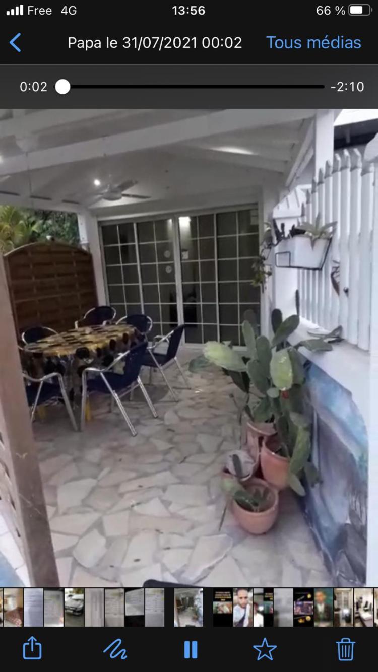 Le Sable Bleu - Evasion Tropicale A Sainte-Anne - Plage 5Min - Piscine - Parking - Logement Climatise - Vue Sur Les Palmiers - Parfait Pour Sejours En Famille Ou Entre Amis Dış mekan fotoğraf